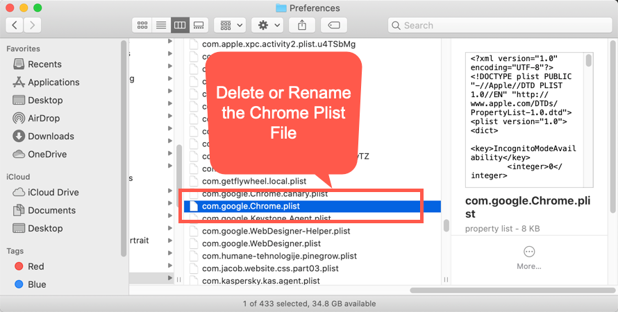 delete the plist in excel for mac